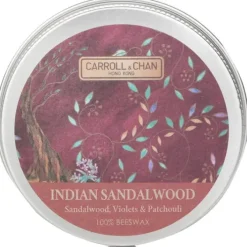 100% Beeswax Mini Tin Candle