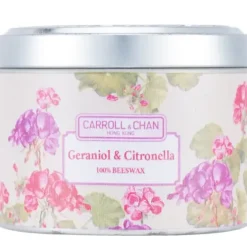 100% Beeswax Tin Candle - Geraniol & Citronella