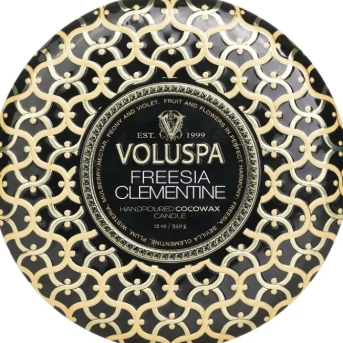 3 Wick Decorative Tin Candle - Freesia Clementine