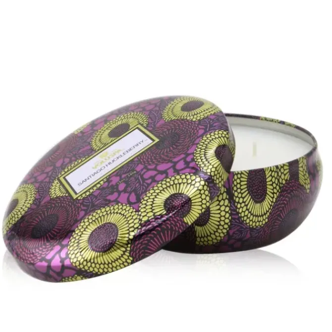 3 Wick Decorative Tin Candle - Santiago Huckleberry
