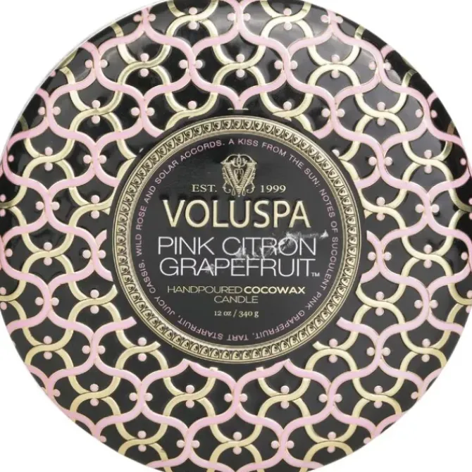 3 Wick Decorative Tin Candle - Pink Citron Grapefruit