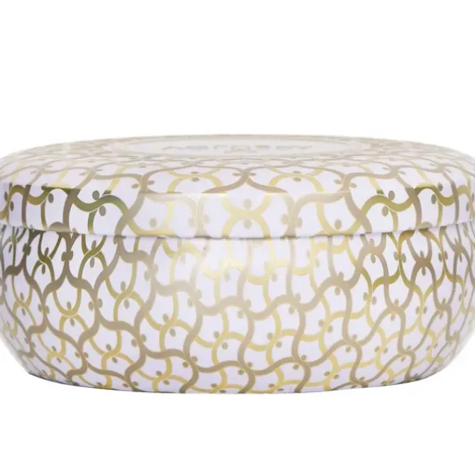 3 Wick Decorative Tin Candle - Suede Blanc