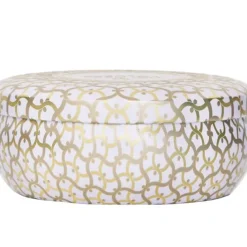 3 Wick Decorative Tin Candle - Suede Blanc