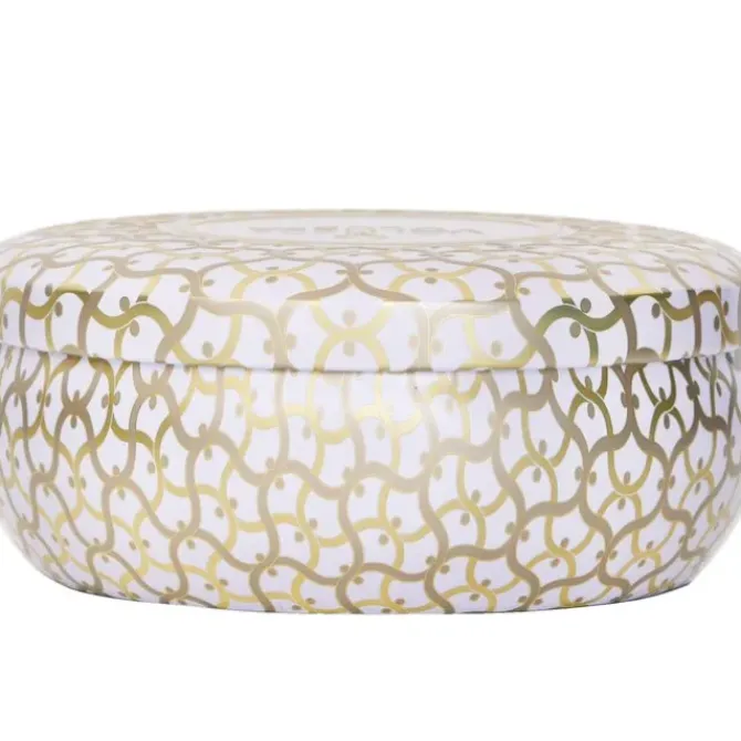 3 Wick Decorative Tin Candle - Suede Blanc