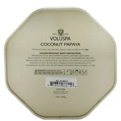 3 Wick Octagon Tin Candle - Coconut Papaya