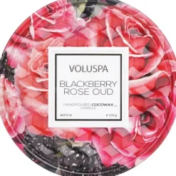 2 Wick Tin Candle - Blackberry Rose Oud