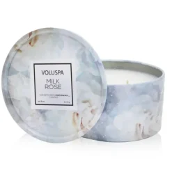 2 Wick Tin Candle - Milk Rose