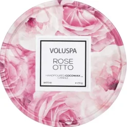 2 Wick Tin Candle - Rose Otto