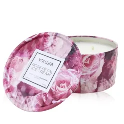 2 Wick Tin Candle - Rose Petal Ice Cream