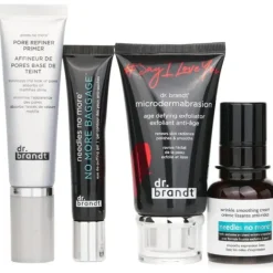 25 Years Of Dr. Brandt Kit: Microdermabrasion 60g+ Wrinkle Smoothing Cream 15g+ Pore Refiner Primer 30ml+ No More Baggage 15g