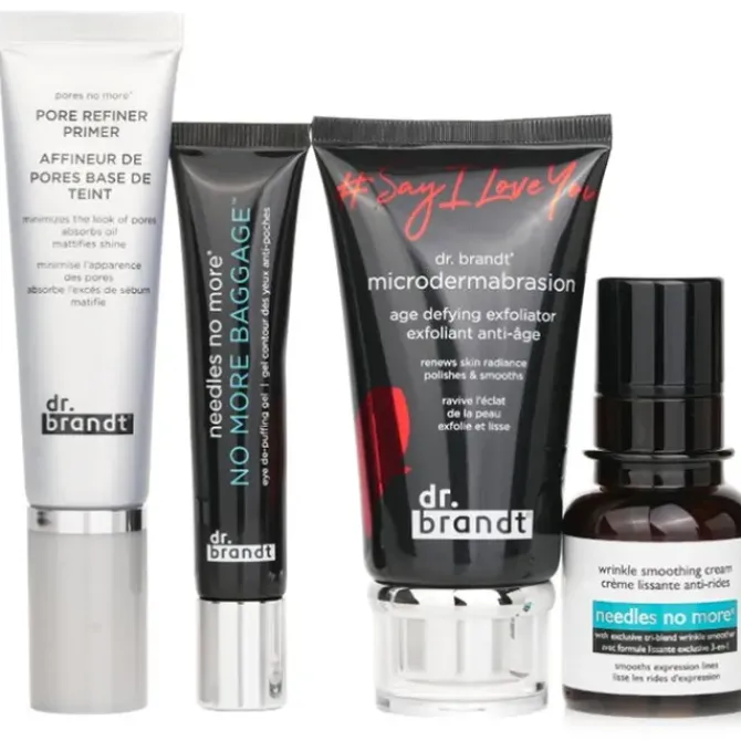 25 Years Of Dr. Brandt Kit: Microdermabrasion 60g+ Wrinkle Smoothing Cream 15g+ Pore Refiner Primer 30ml+ No More Baggage 15g
