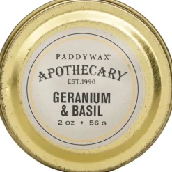 Apothecary Candle - Geranium & Basil