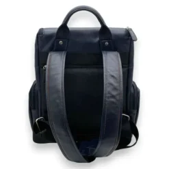 Bernard Business Leather RFID Entrepreneur Backpack(navy)