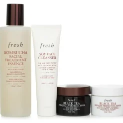 Black Tea Set: Soy Face Cleanser+Kombucha F.T. Essence+Instant Perfecting Mask+Firming Overnight Mask