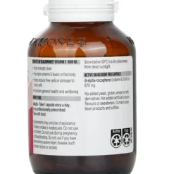 Blackmores - Vitamin E 1000IU 100 Capsules (Parallel Import)