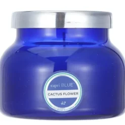 Blue Jar Candle - Cactus Flower