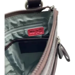 Cadence Business Leather Zipped Crossbody Bag(raisin)