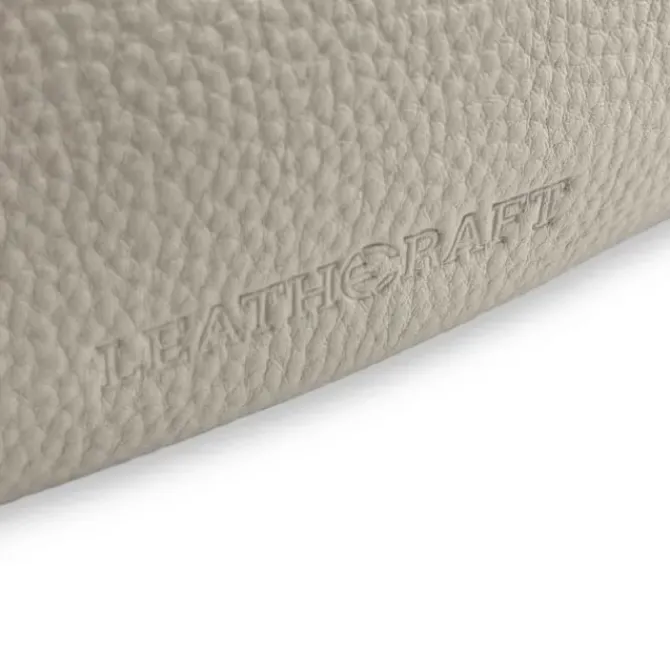 Calista Poppy Cowhide Crossbody Leather Bag(White)