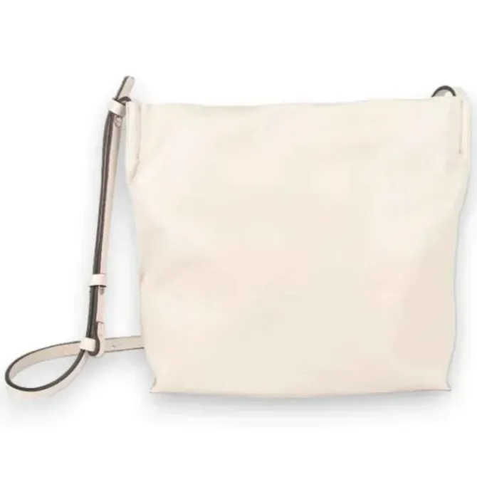Calista Poppy Cowhide Crossbody Leather Bag(White)
