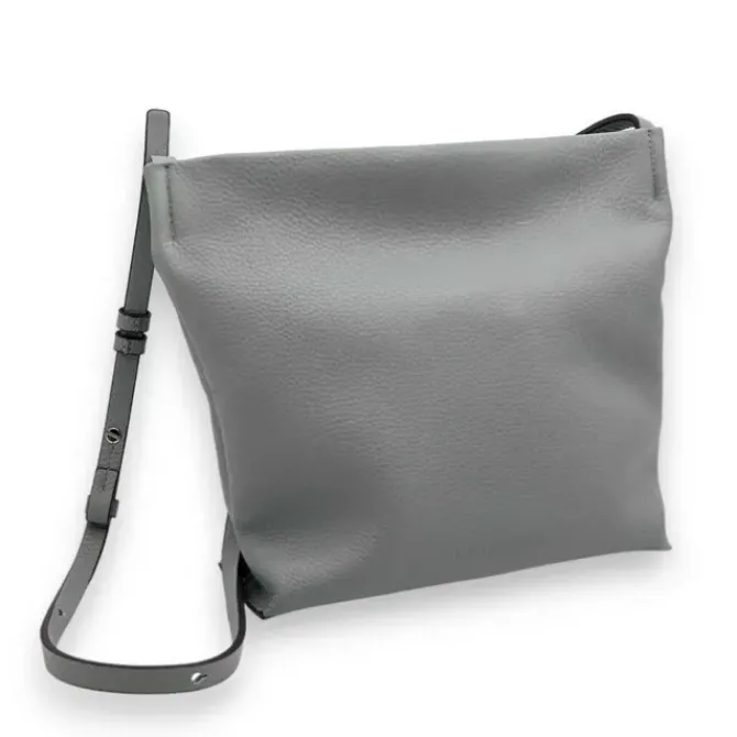 Calista Poppy Cowhide Crossbody Leather Bag(White)