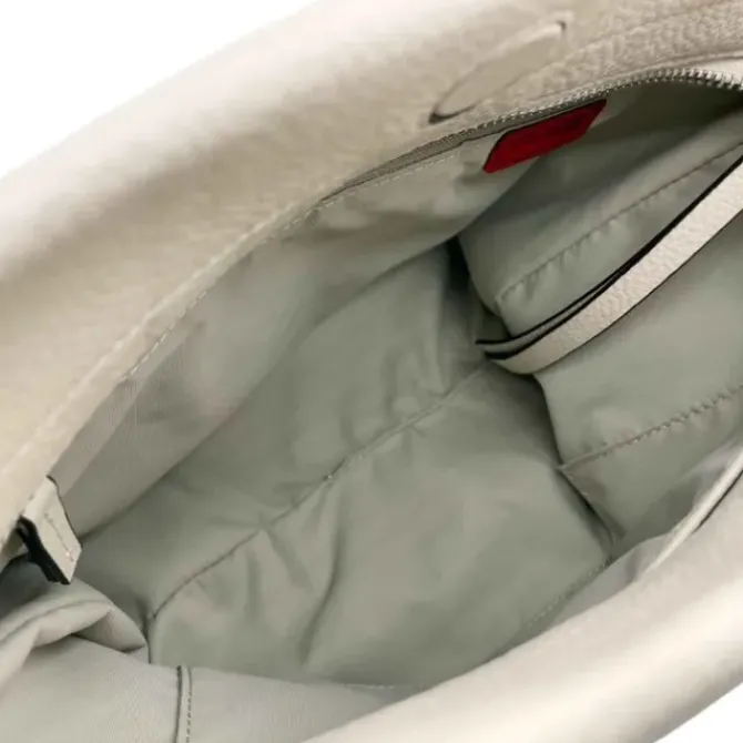 Calista Poppy Cowhide Crossbody Leather Bag(White)