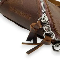 Calliope Distressed Business Leather Coin Pouch / Pulse(Coffee)