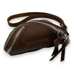 Calliope Distressed Business Leather Coin Pouch / Pulse(Coffee)