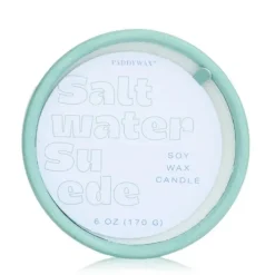 Color Block Ceramic Candle - Saltwater Suede