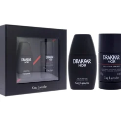 Drakkar Noir by Guy Laroche for Men - 2 Pc Gift Set 1oz EDT Spray, 2.6oz Deodorant Stick