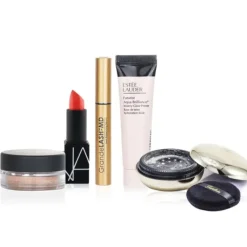 Estee Lauder Watery Glow Primer (Miniature) 15ml + NARS Lipstick 3.5g + Guerlain Les Voilettes Powder 20g + Grande Cosmetics (GrandeLash) Lash Enhancing Serum 2g + BareMinerals Concealer or Eyeshadow Base 2g