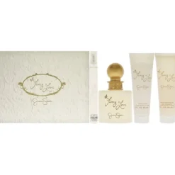Fancy Love by Jessica Simpson for Women - 4 Pc Gift Set 3.4oz EDP Spray, 0.34oz EDP Mini Spray, 3oz Body Lotion, 3oz Bath and Shower Gel