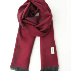 HALF GG LOGO WOOL SCARF 344994