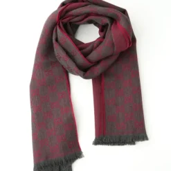 HALF GG LOGO WOOL SCARF 344994
