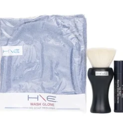 HE Minerals Kit: Lip Balm SPF 15 + Facial Brush + Wash Glove + Bag