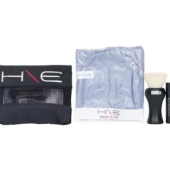 HE Minerals Kit: Lip Balm SPF 15 + Facial Brush + Wash Glove + Bag