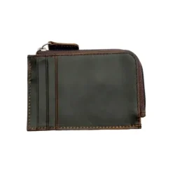 HOLDEN Crazy Horse Leather Zipped Card & Coin Sleeve(Coffee)