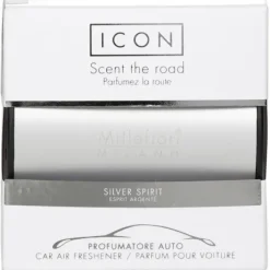 Icon Classic Silver Car Air Freshener - Silver Spirit