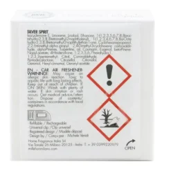 Icon Textile Floral Car Air Freshener - Silver Spirit