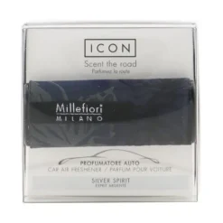 Icon Textile Floral Car Air Freshener - Silver Spirit