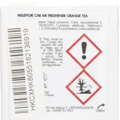 Icon Textile Geometric Car Air Freshener - Orange Tea