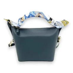 IQRA Genuine Leather Middle Shoulder Handbag (Top-Handle)(Aegean)