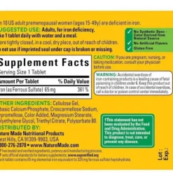 Iron 65mg Dietary Supplement