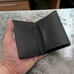 IRVIN Business Italian Bridle Leather Card Wallet / Case(black)