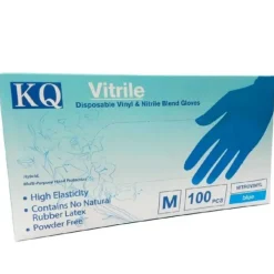 KQ - Vitrile Disposable Vinyl & Nitrile Blend Gloves -blue (S)