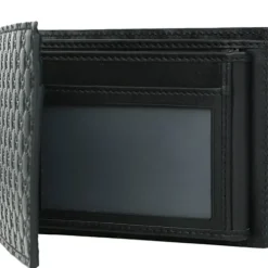 Leather Micro GG Guccissima Trifold Wallet 217044