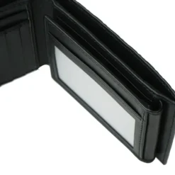 Leather Micro GG Guccissima Trifold Wallet 217044