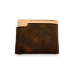 MADDOX Bi-Fold Wallet With Exterior Pocket(Brown)