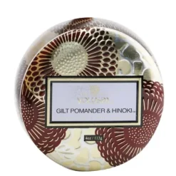 Mini Tin Candle - Gilt Pomander & Hinoki