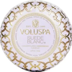 Mini Tin Candle - Suede Blanc
