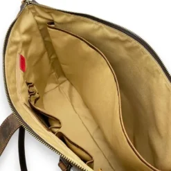 MORGAN Business Crazy Horse Leather Shoulder Bag(Dark Brown)